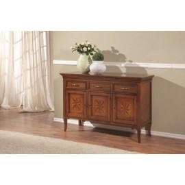 Armario móvil 3 PUERTAS 3 cajones con acabado sólido BASSANO