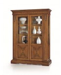 VITRINE CABINET BIBLIOTHÈQUE INCRUSTE 2 BOIS ANTEBASSANO