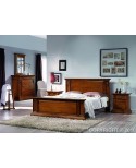 LETTO MATRIMONIALE INTAGLIATO LEGNO MASSELLO
