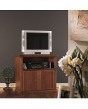 SOPORTE DE TV CON ARTE POBRE Hall de entrada de madera de nogal