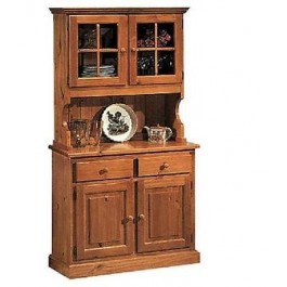 Armario EN MADERA DE PINO BASE + ELEVACIÓN DE COLOR MIEL CRISTALLIERA - WALNUT - NATURAL