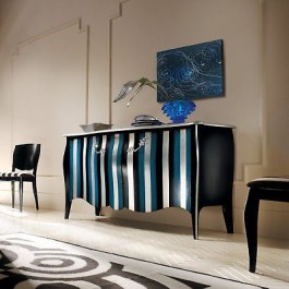 MOBILE CREDENZA LACCATO BOMBATO ARTIGIANALE MASSELLO