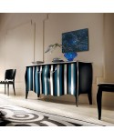 MOBILE CREDENZA LACCATO BOMBATO ARTIGIANALE MASSELLO