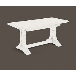 TAVOLO LEGNO 180 X 100ALLUNGABILE LACCATO BIANCO - AVORIO ANTICATO