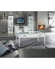 TAVOLO TAVOLINO LEGNO MODERNO LACCATO BIANCO LEGNO MASSELLO X SALA SALOTTO