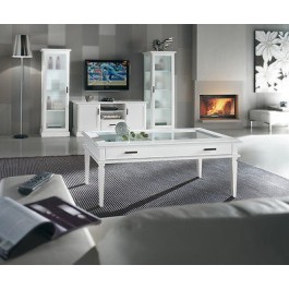 BIBLIOTECA MODERNA VETRINALEGNO BRILLANTE BLANCO DE MADERA X SALÓN