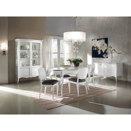 Ventana moderna BOMABATA BRILLANTE BLANCO DE MADERA X SALÓN