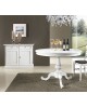 ROUND TISCH-weiß lackiertes Holz X Wohnzimmer Küche - verschiedene Farben und Größe