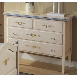 COMO CHEST WOOD DECORATED BY HAND PAINTED ANTIQUE COUNTRY COLLECTION