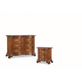 COMO' 3 CASSETTI INTAGLIATO LEGNO MASSELLO