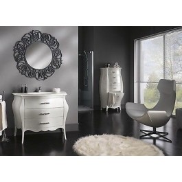 MOBILE BAGNO ARREDO LACCATO BIANCO SWAROVSKIDESIGN VENETO