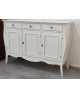 CREDENZA - SOLO BASE SAGOMATA LACCATO BIANCO LEGNO MASSELLO