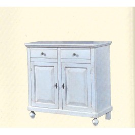 CREDENZA NAPOLETANA BASE COLORE BIANCO ANTICATO INVECCHIATO