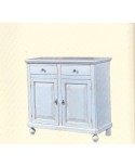 CREDENZA NAPOLETANA BASE COLORE BIANCO ANTICATO INVECCHIATO