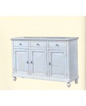 CREDENZA NAPOLETANA BASE COLORE BIANCO ANTICATO INVECCHIATO