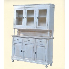 Armario NAPOLETANA BASE + ELEVADOR almacenaje antigüedad blanco envejecido