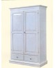 ARMADIO LEGNO BIANCO ANTICATO INVECCHIATO - STILE COUNTRY