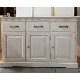 CREDENZA BIANCO ANTICATO VENEZIANOLEGNO MASSELLO