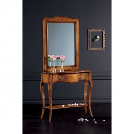 Konsole und Spiegel aus HOLZ VERSCHIEDENEN FARBEN CM 101X40XH89