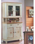 DRESSER CABINET BASE + LIFT WOODEN DECORATED COLOR ANTIQUE IVORY