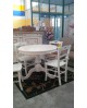 TAVOLO LEGNO ROTONDO COLORE BIANCO OPACO ALLUNGABILE VARIE DIMENSIONI