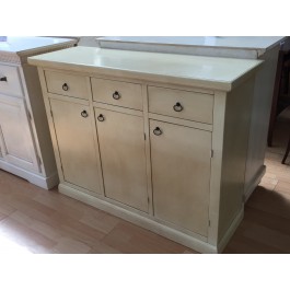 CREDENZA CREDENZINA COLORE AVORIO ANTICATO - LEGNO - VARI COLORI