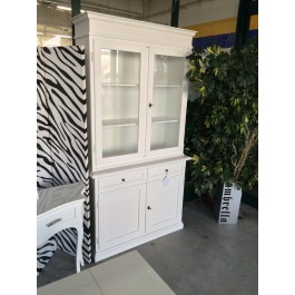 CRISTALLIERA CREDENZA VETRINA LEGNO COL BIANCO