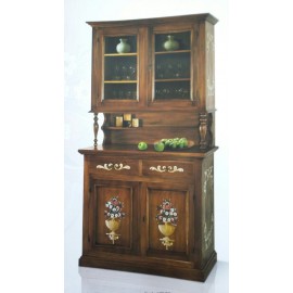 DECORATED WINDOW DRESSER BASE + LIFT WOODEN DECORATED