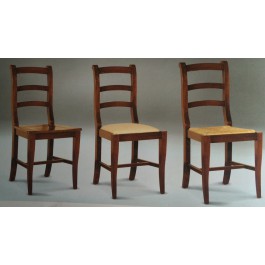 SEDIA LEGNO SEDUTA LEGNO - IMBOTTITA E PAGLIA -