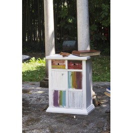 PORT TELEPHONE WITH DRAWER HARLEQUIN - WOOD - MADE IN ITALY