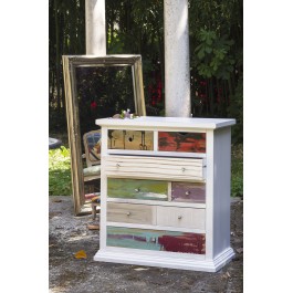 CASSETTIERA COL ARLECCHINO - LEGNO - MADE IN ITALY