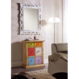 PORTA TELEFONO CASSETTIERA COL ARLECCHINO - LEGNO - MADE IN ITALY