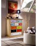 CHEST WITH HARLEQUIN - WOOD - MADE IN ITALY