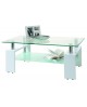 TAVOLINO SALOTTO VETRO - PIANO CRISTALLO TEMPERATO COLORE BIANCO