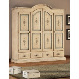 ARMADIO LEGNO MASSELLO DECORATO A MANO COUNTRY VENETO