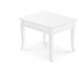 TAVOLO BIANCO OPACO BACHECA PIANO IN LEGNO 60 X 60 X TAVOLINO BASSO X SALOTTO