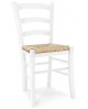 WEISS MATT Stuhl aus Holz SEAT STROH X KÜCHE WOHNZIMMER