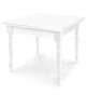 TAVOLO BIANCO OPACO ALLUNGABILE 100 X 100 A LIBRO LEGNO MASSELLO LACCATA BIANCO