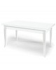 TAVOLO BIANCO OPACO ALLUNGABILE 120 /200 X 80 LEGNO MASSELLO LACCATA BIANCO