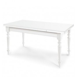 MATT BLANC TABLE EXTENSIBLE 140/220 X 80 BOIS LAQUÉ BLANC