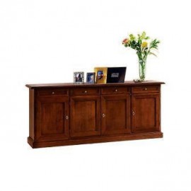 Armario móvil 4 PUERTAS nogal oscuro MADERA ART POOR