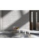 SEDIA DESIGN IN TESSUTO PATCHWORK CON GAMBE IN LEGNO DI FAGGIO
