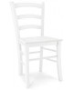 Stuhl aus Holz WEISS MATT HOLZ WOHNZIMMER LOUNGE X KÜCHE
