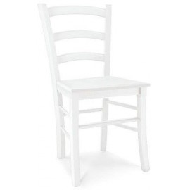 SEDIA LEGNO COLORE BIANCO OPACO SEDUTA LEGNO X CUCINA SALA SALOTTO