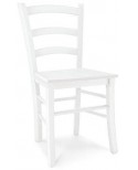 Stuhl aus Holz WEISS MATT HOLZ WOHNZIMMER LOUNGE X KÜCHE