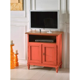 TV STAND HOLZ cerata ANTIKE ALTE ORANGE VERSCHIEDENE FARBEN