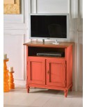 TV STAND HOLZ cerata ANTIKE ALTE ORANGE VERSCHIEDENE FARBEN