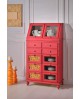 DISPENSA IN LEGNO CERATA ANTICATA ROSSO ANTICO VARI COLORI
