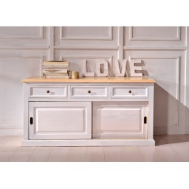 CREDENZA ANTE SCORREVOLI IN LEGNO L 157 P 53 H 80 - VARI COLORI