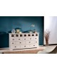 CREDENZA COUNTRY AMERICANO IN LEGNO COLORE BIANCO SPIGOLATO - VARI COLORI